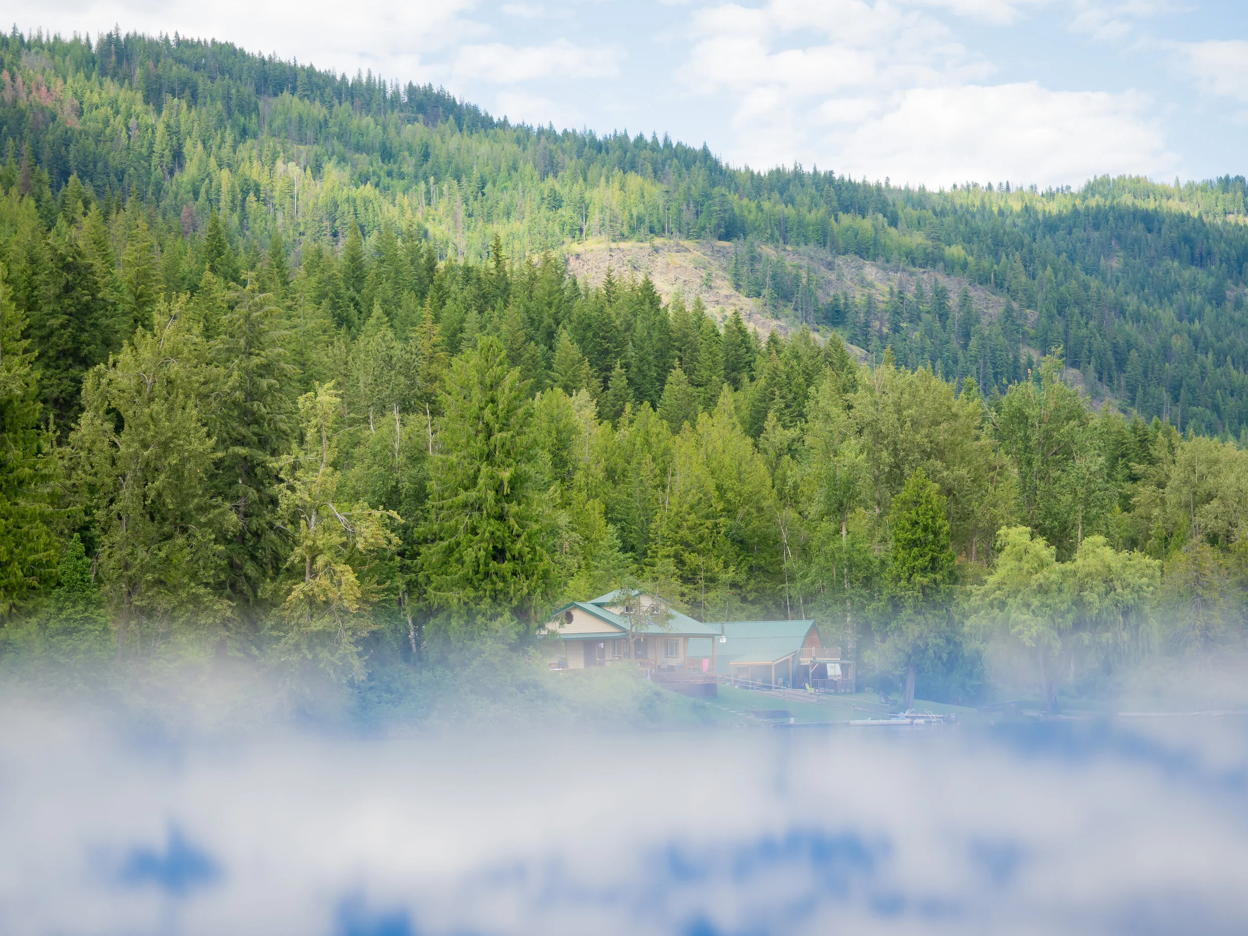 Phone reflection of the sky