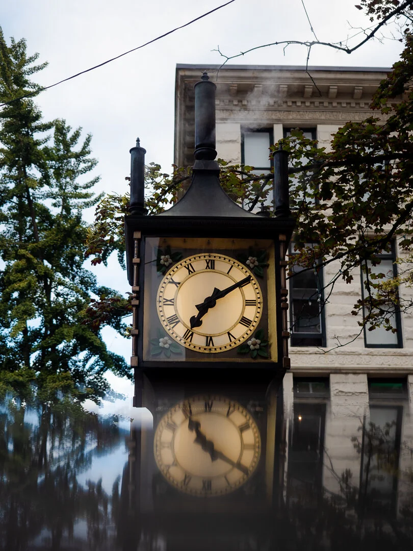 Used my phone to create a mirror of the steam clock