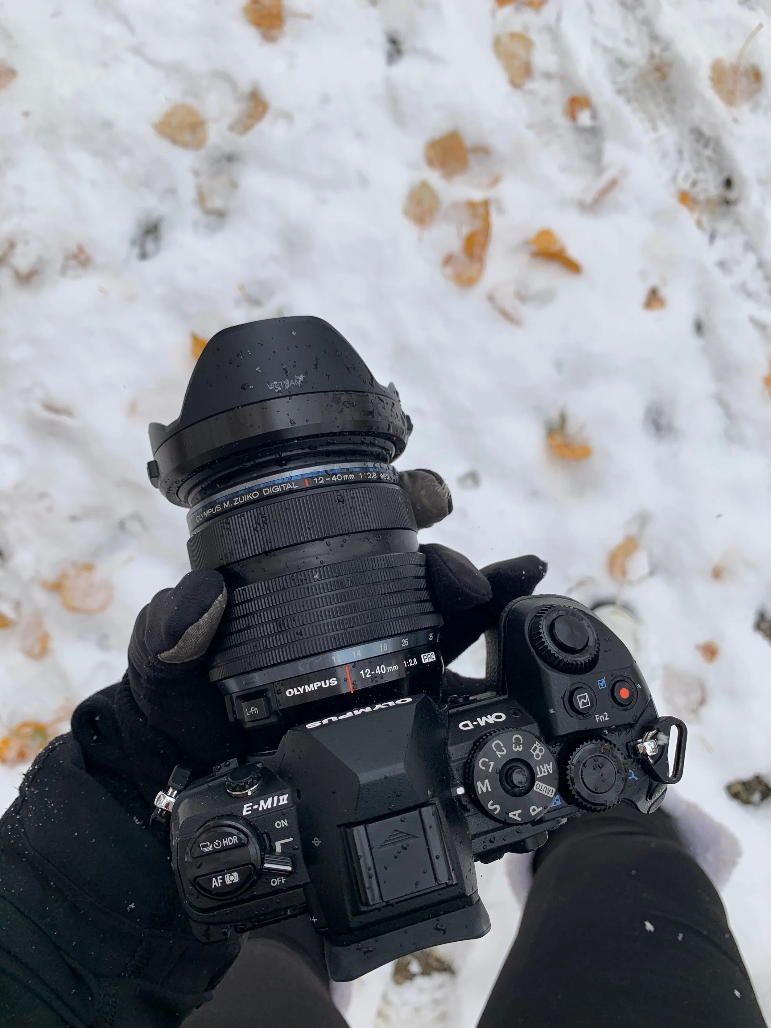 Olympus EM1 Mark II toughing the snow and winter.