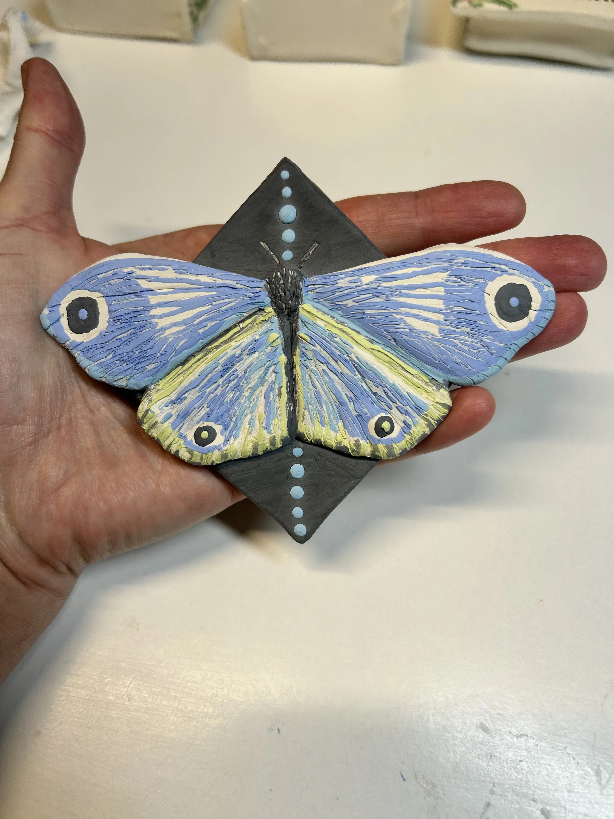 Wing Sigil (pre glaze fire) - ceramic