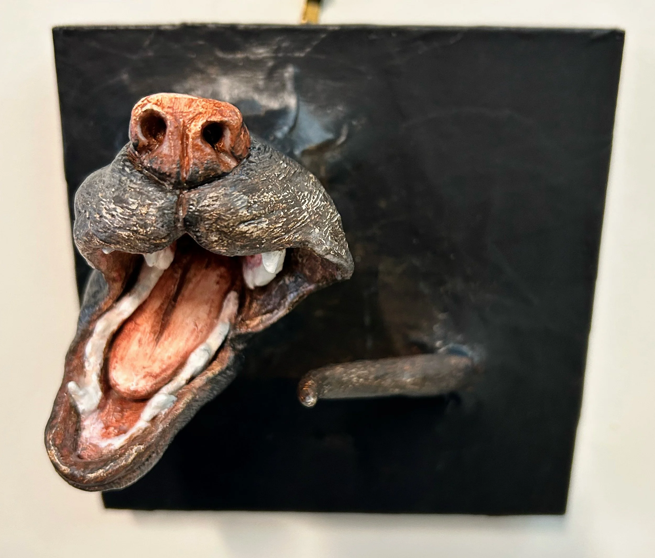 Almost got it! - ceramic, acrylic, wood