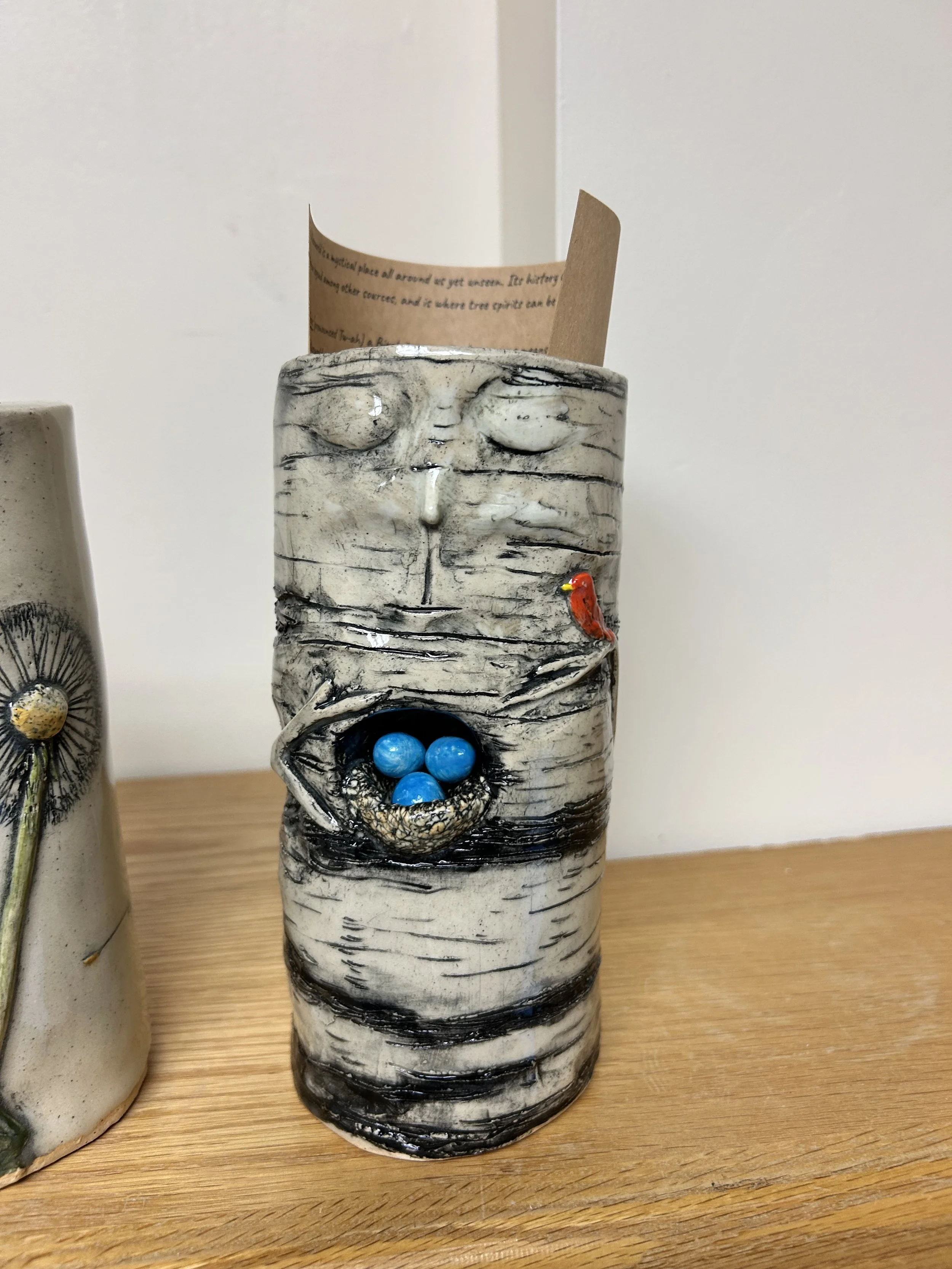 Birch Tree Spirit Vase - ceramic