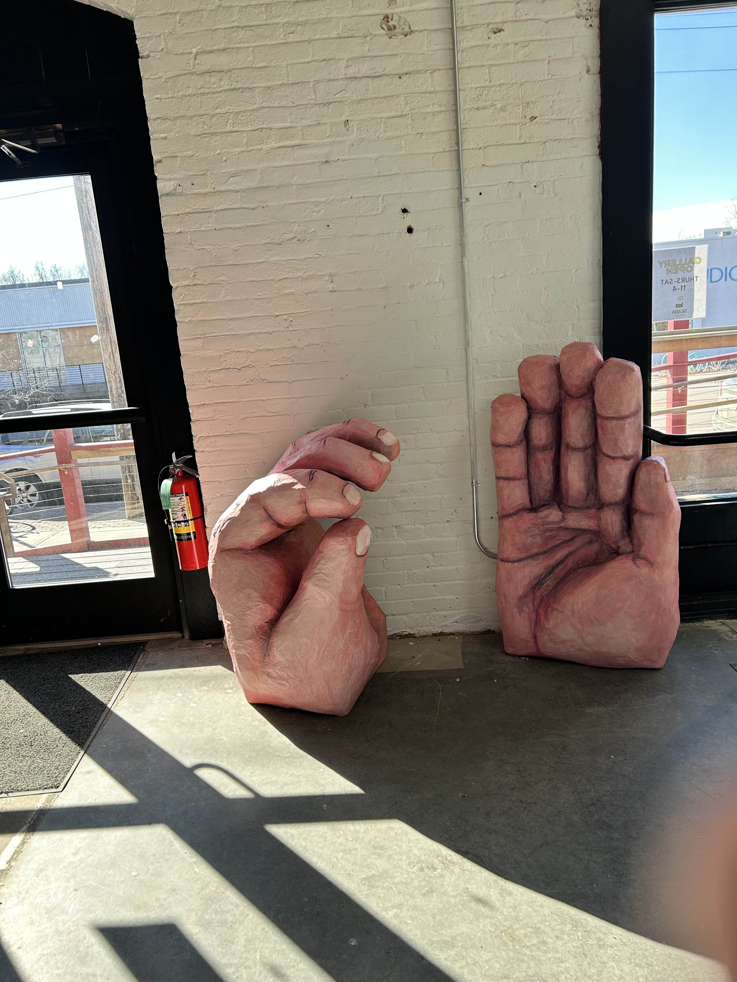 Helping hands at the SEABA Center - paper-mache