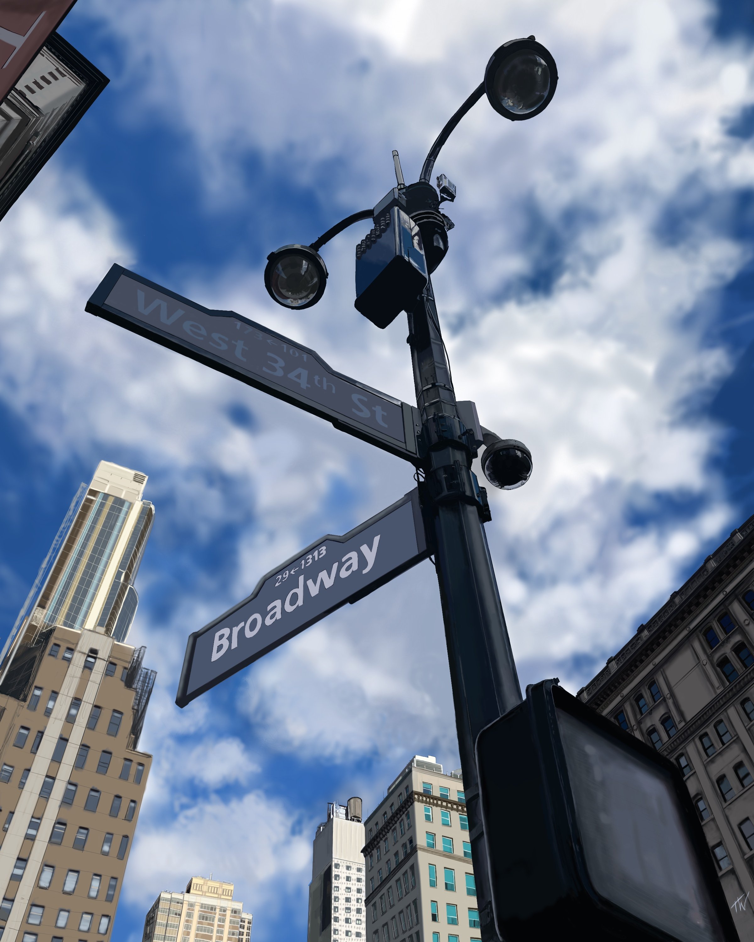 NYC Broadway Street Sign
-digital illustration/prints available