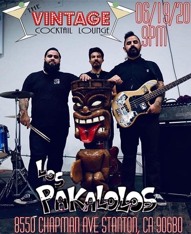 Happening Friday: A visit from @lospakalolos playing LIVE &bull; followed by @dj_boogie83 DJ&rsquo;ing the rest of the night. First come/ First Serve &bull; 🏆 BEST DIVE BAR - Reader&rsquo;s Choice Award 🍸THE SWANKIEST DIVE IN TOWN🍸
#TheVintage8550