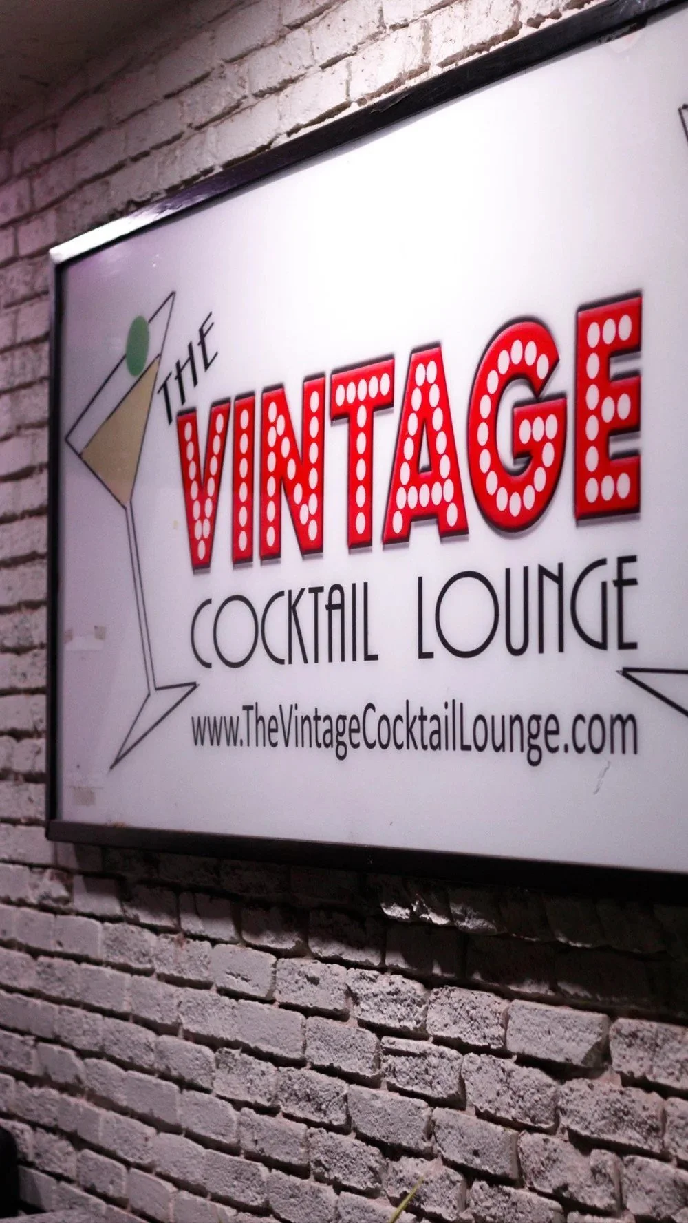 The Vintage Cocktail Lounge sign
