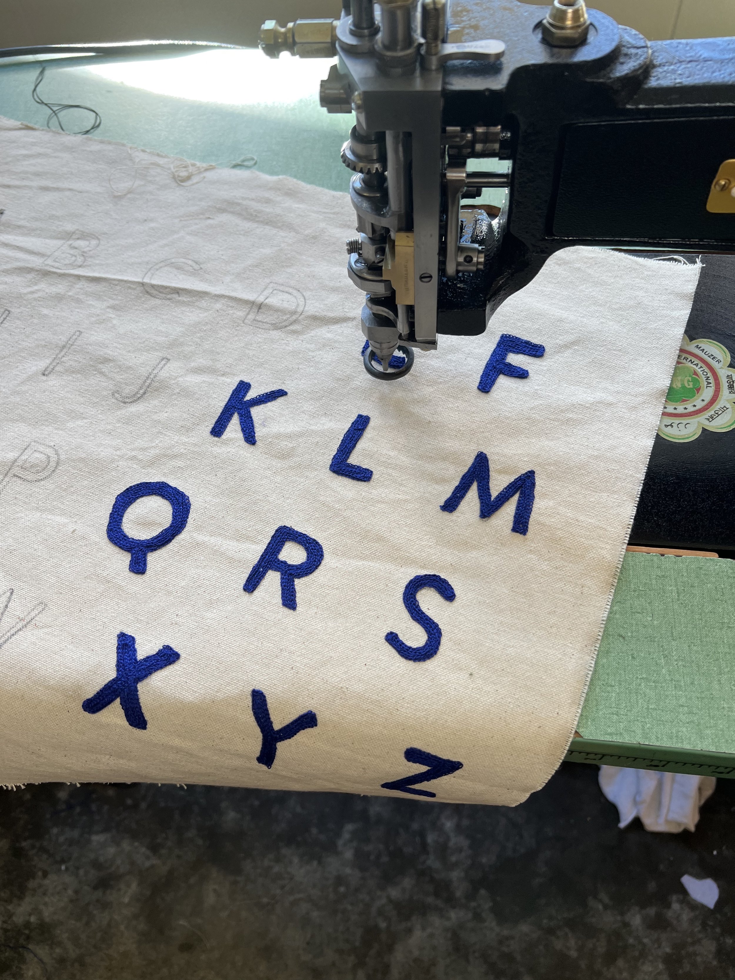 Chain stitching in Progress
