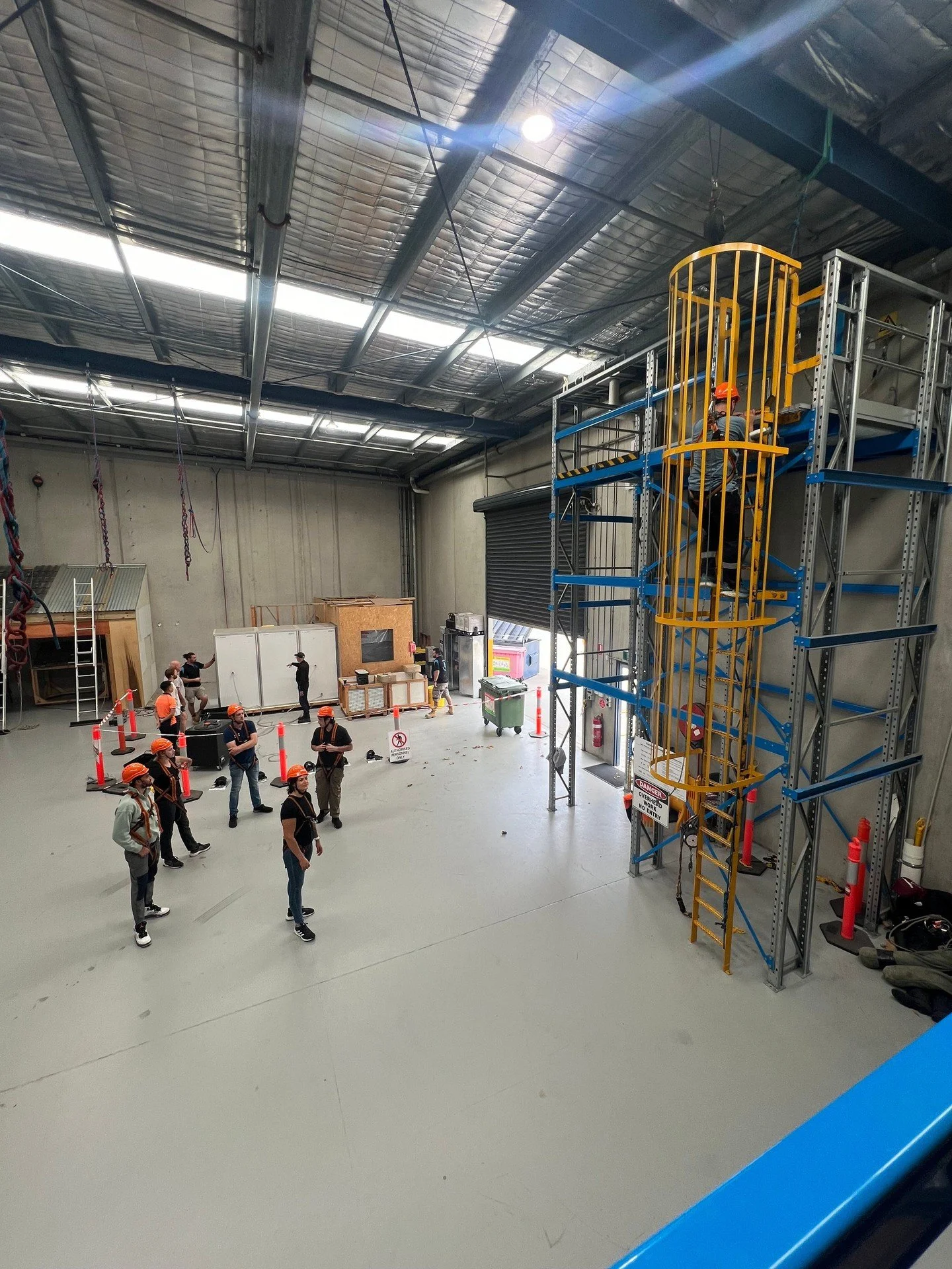 Team LVM at the working at heights course!

Fun fact: You need this qualification for any time there is a risk present of falling at 2 metres or higher! 

Useful for when you need to send a camera operator UP or DOWN high spaces to capture something!