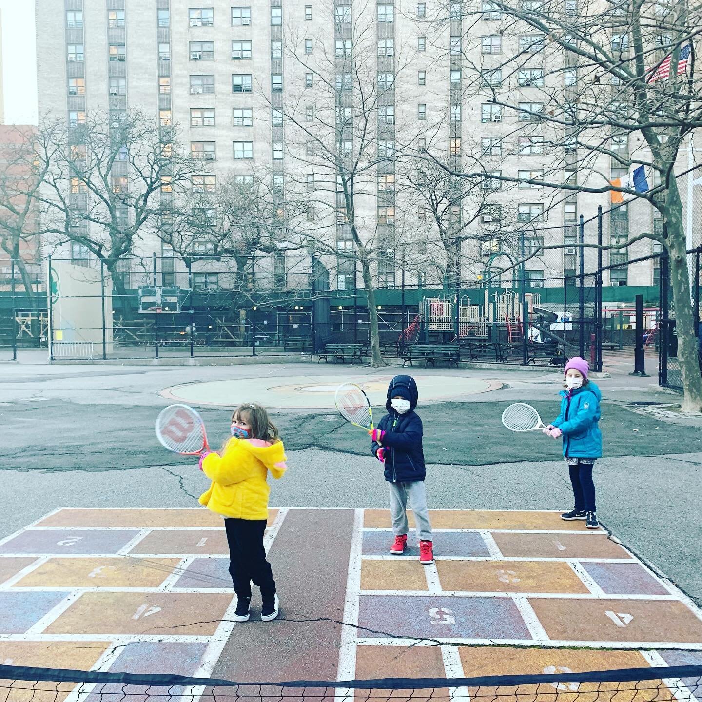 We&rsquo;re all in this together! Cooperation is a big part of our classes. #uws #uwsnyc #uwsnycmom #kidstennis #kidstennislessons #activitiesfortoddlers  #afterschoolactivitiesforkids