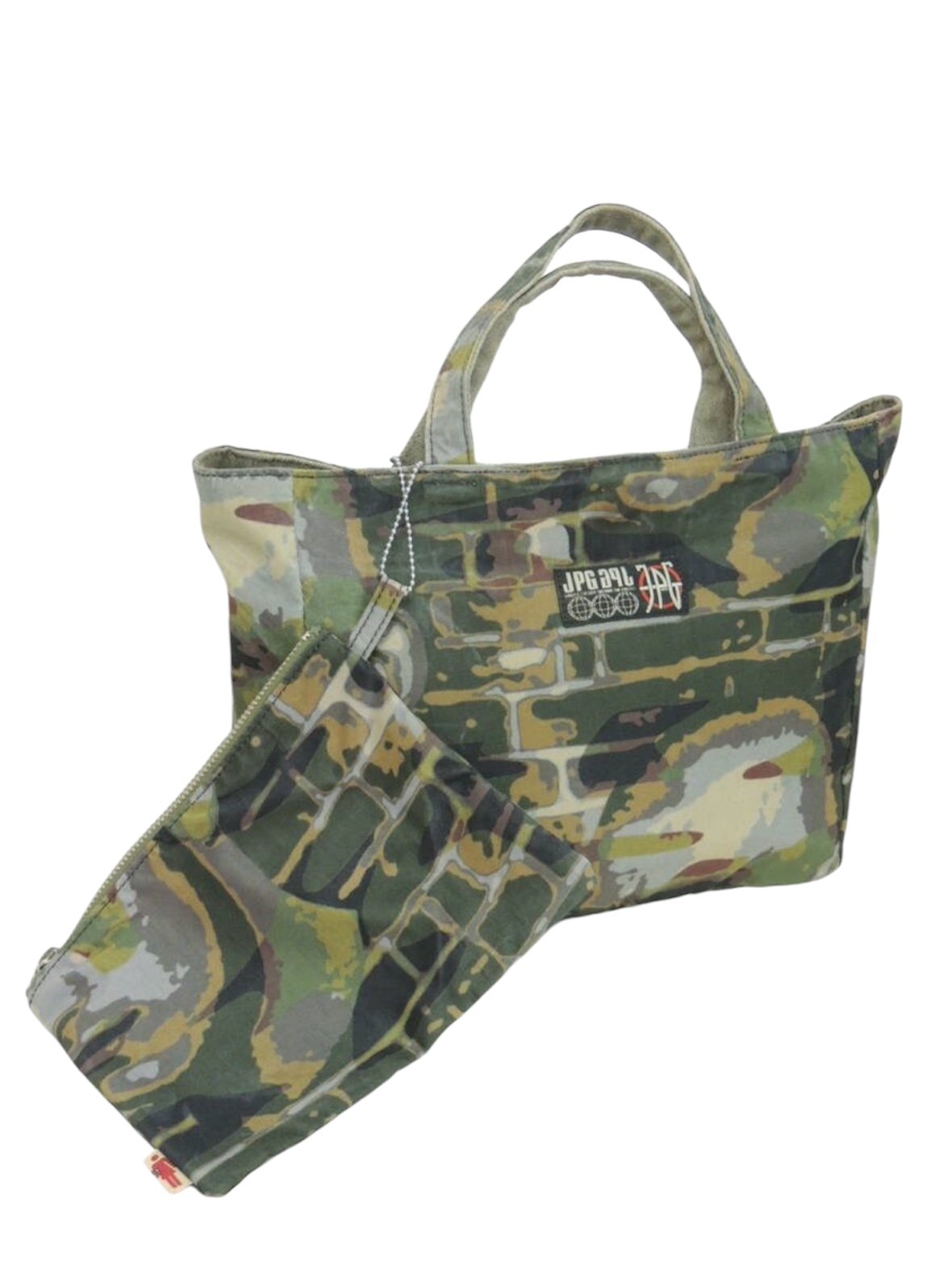 Jean Paul Gaultier Autumn Winter 1994 Faces Bag and Clutch, Green Multi-Color