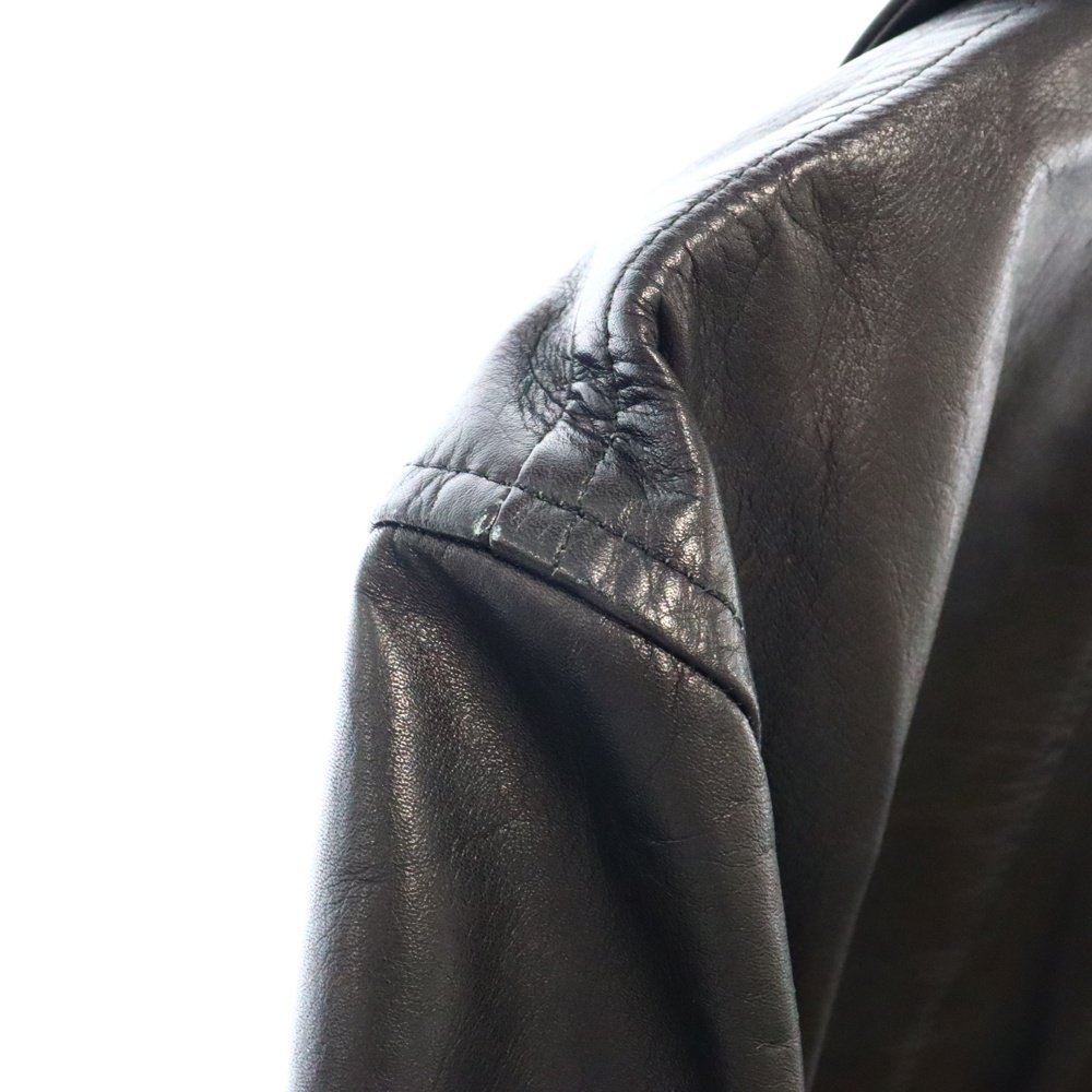 COMME des GARÇONS HOMME PLUS AW02 Long Leather Jacket Black