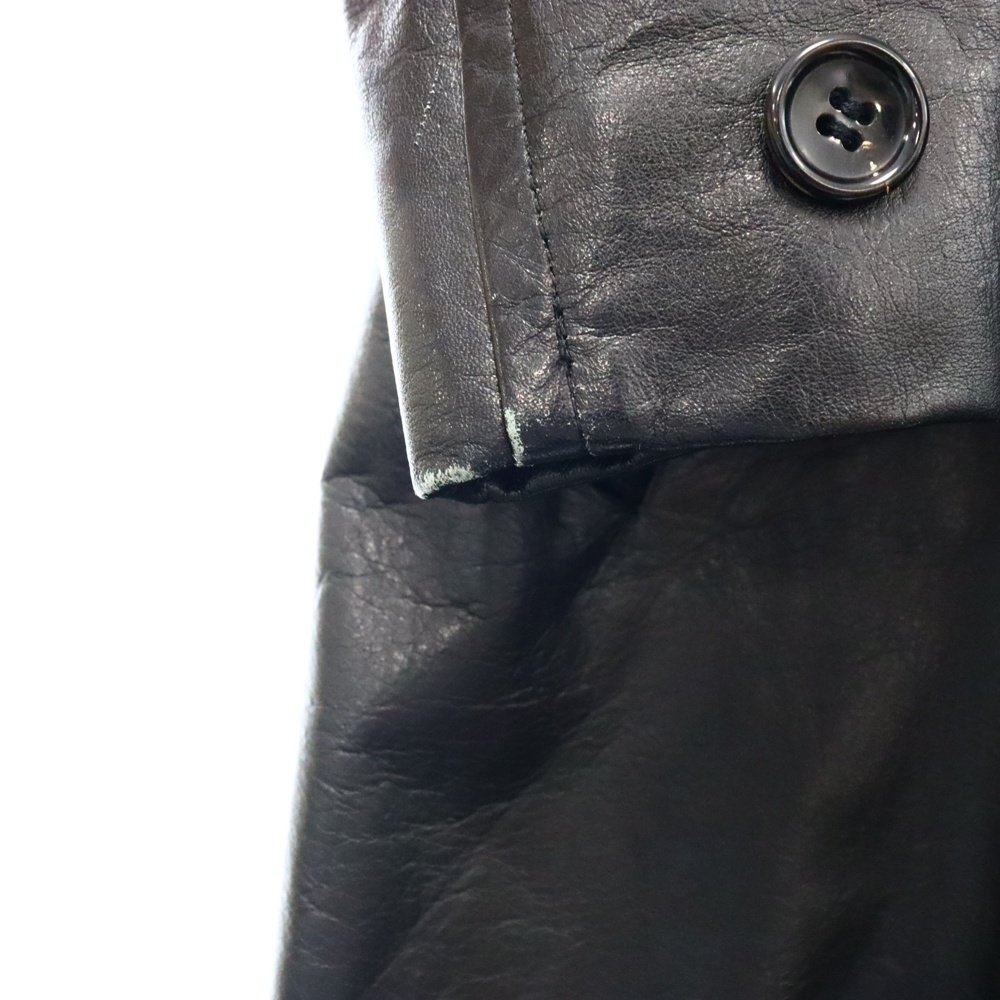 COMME des GARÇONS HOMME PLUS AW02 Long Leather Jacket Black