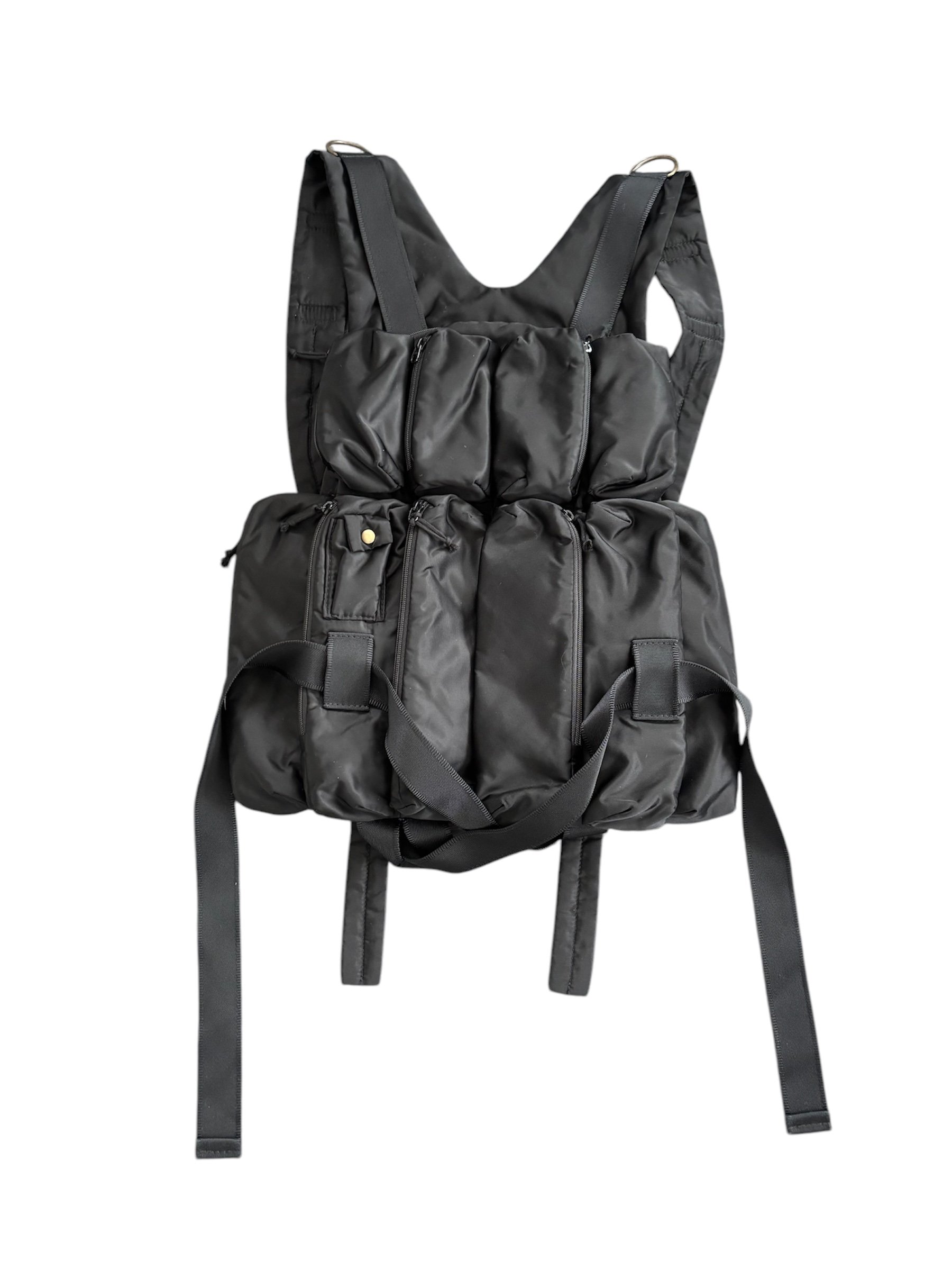 Soshiotsuki Autumn Winter 2021 Life Preserver Backpack, Black Nylon