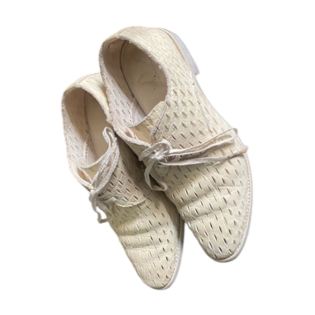 Carol Christian Poell Leather Shoes AM/2600 BUUS-PTC/01 Laser Cut Derby White