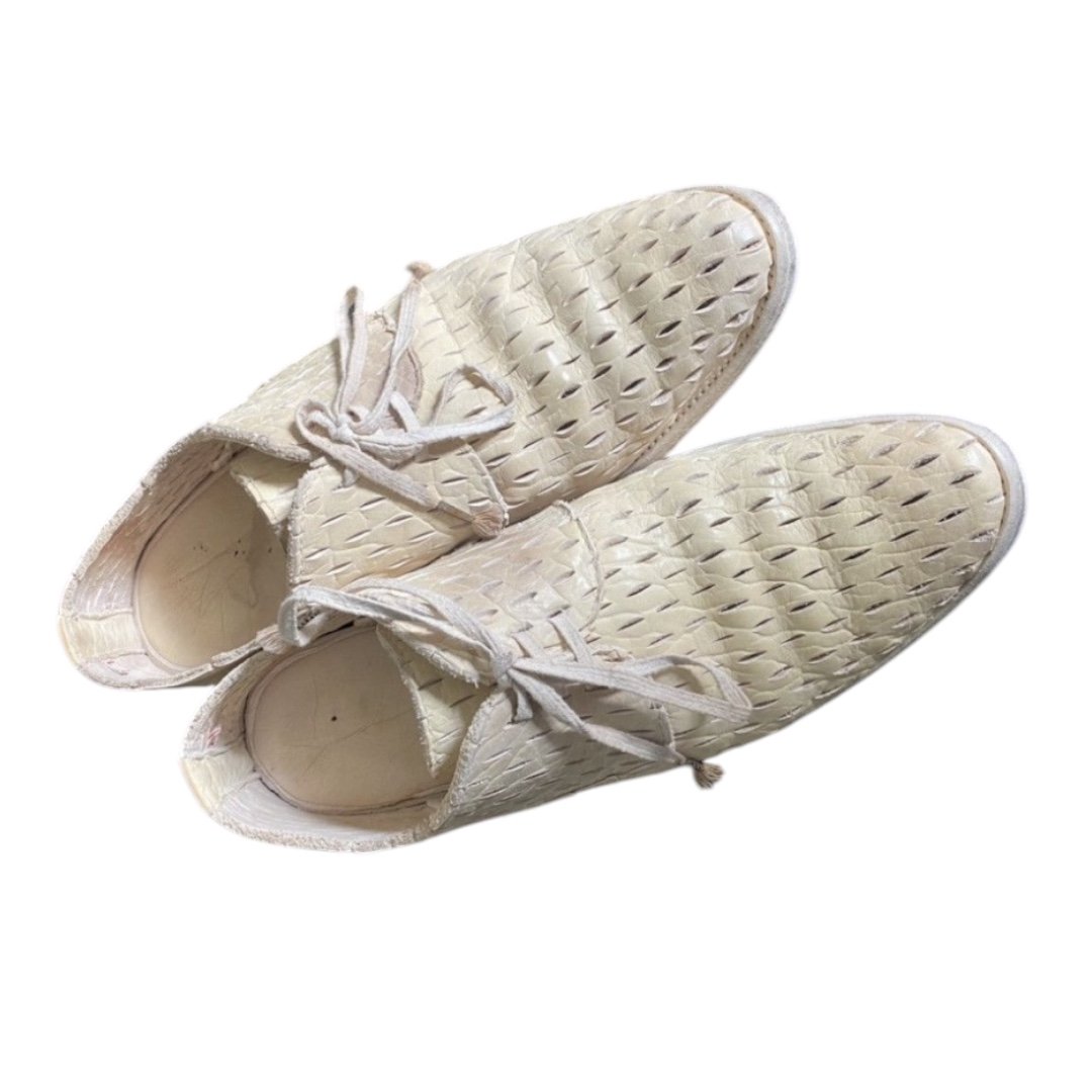 Carol Christian Poell Leather Shoes AM/2600 BUUS-PTC/01 Laser Cut Derby White
