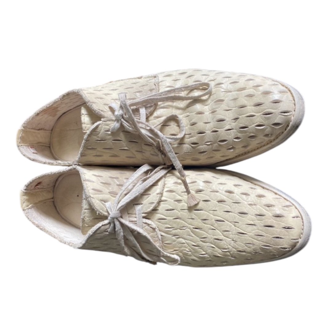 Carol Christian Poell Leather Shoes AM/2600 BUUS-PTC/01 Laser Cut Derby White