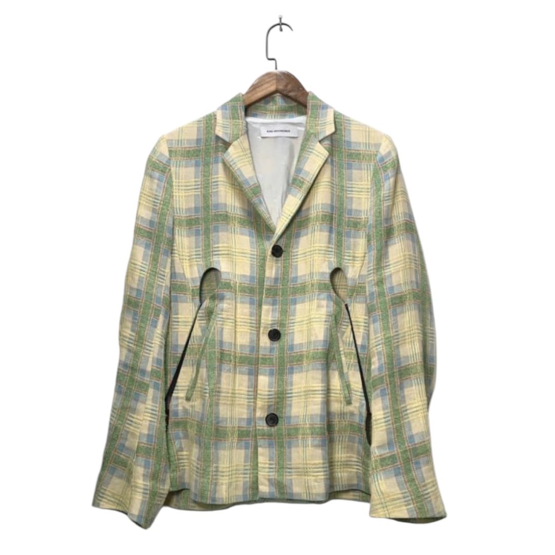 Kiko Kostadinov Panchali Key Check Blazer in Green