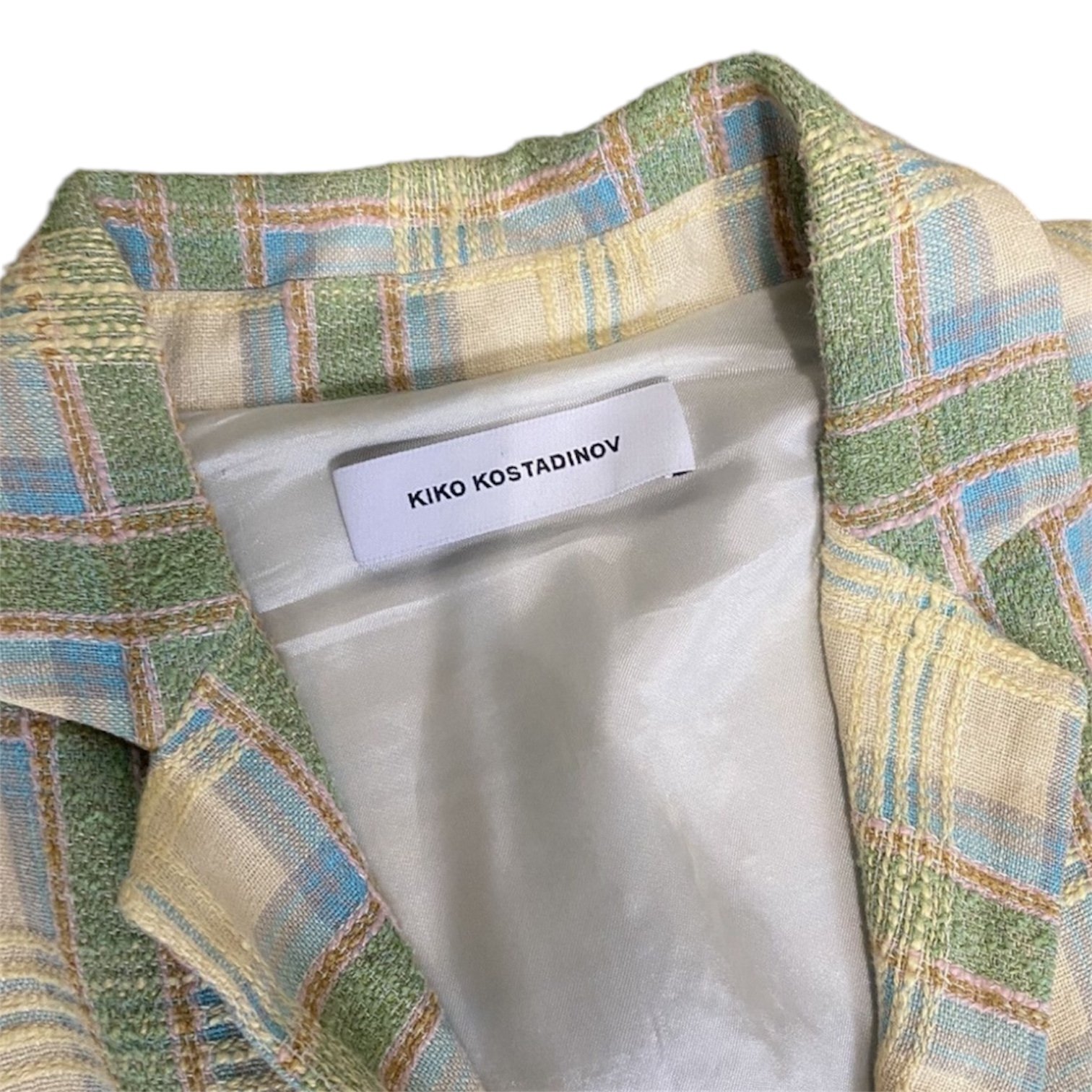 Kiko Kostadinov Panchali Key Check Blazer in Green