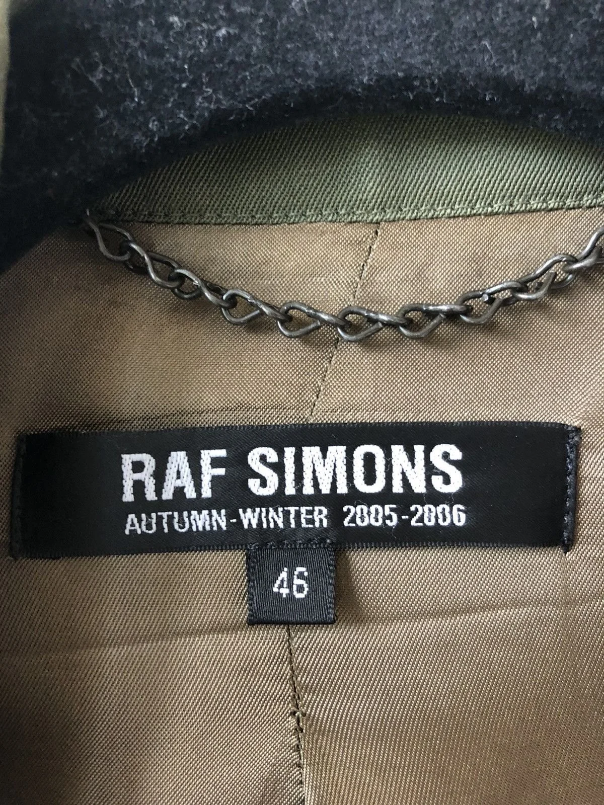 Raf Simmons   Fall Winter 2005   Olive Blazer   SIze 46 | Small