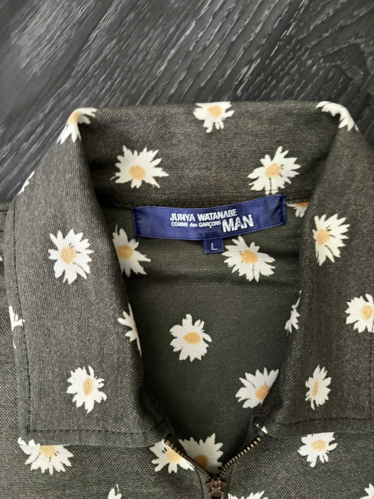 Junya Watanabe AD2004 Floral Zip Polo