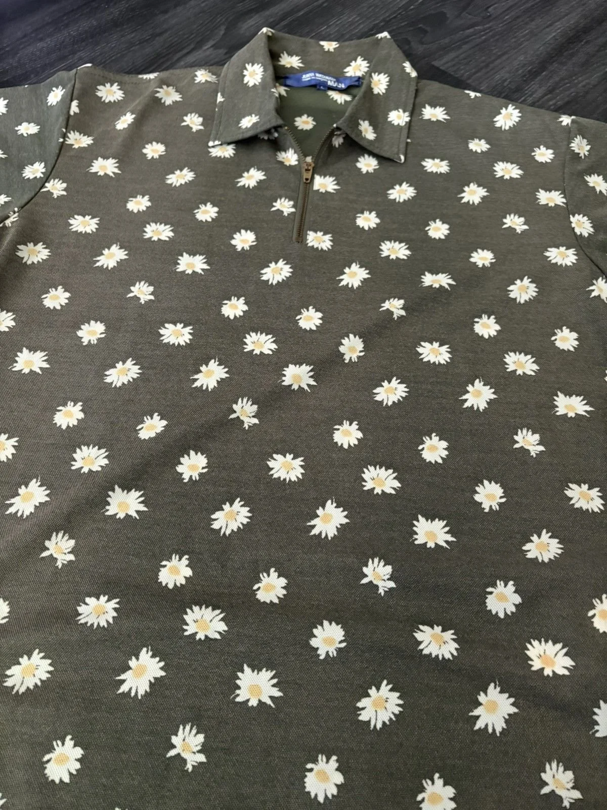 Junya Watanabe AD2004 Floral Zip Polo