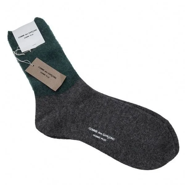 Comme des Garçons   New with tags | never worn   BiColor Socks   Dark Grey + Green
