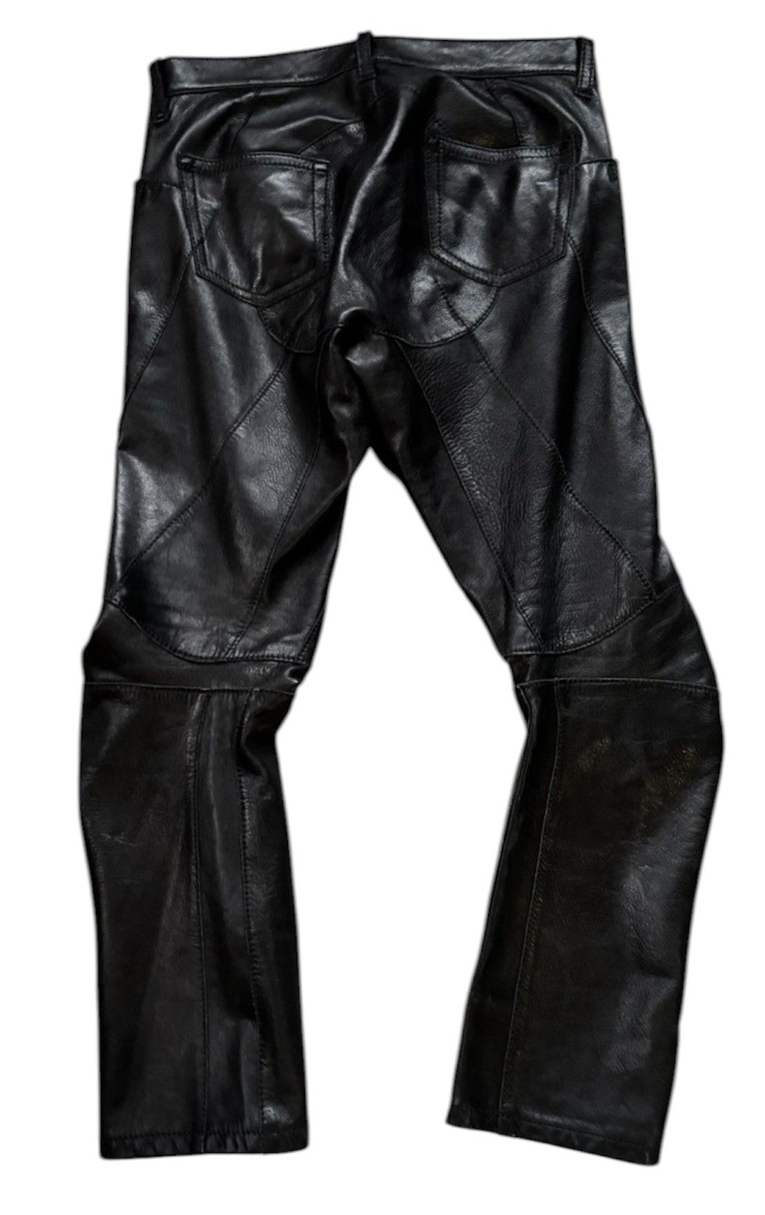 Junya Watanabe AD 2004 Wrapped Leather Pants, Black Tagged Size Medium