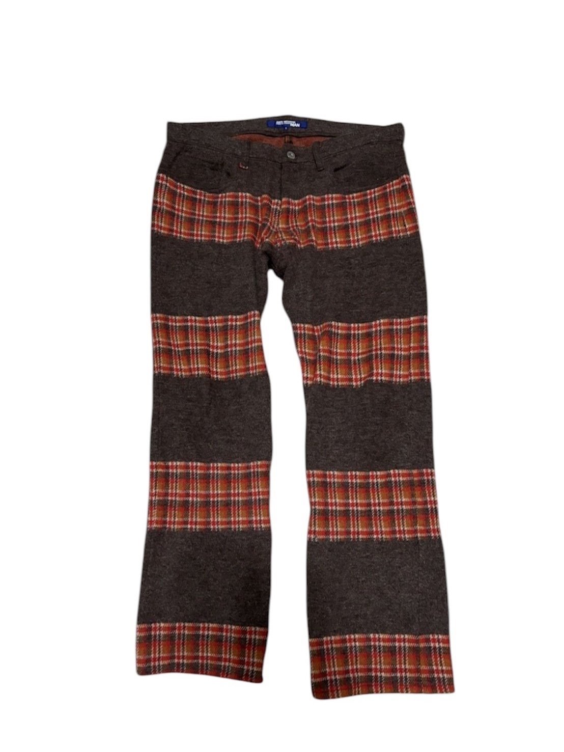 Junya Watanabe AD 2003 Nordic Wool Pants, Brown Multi-Color Tagges Size Small