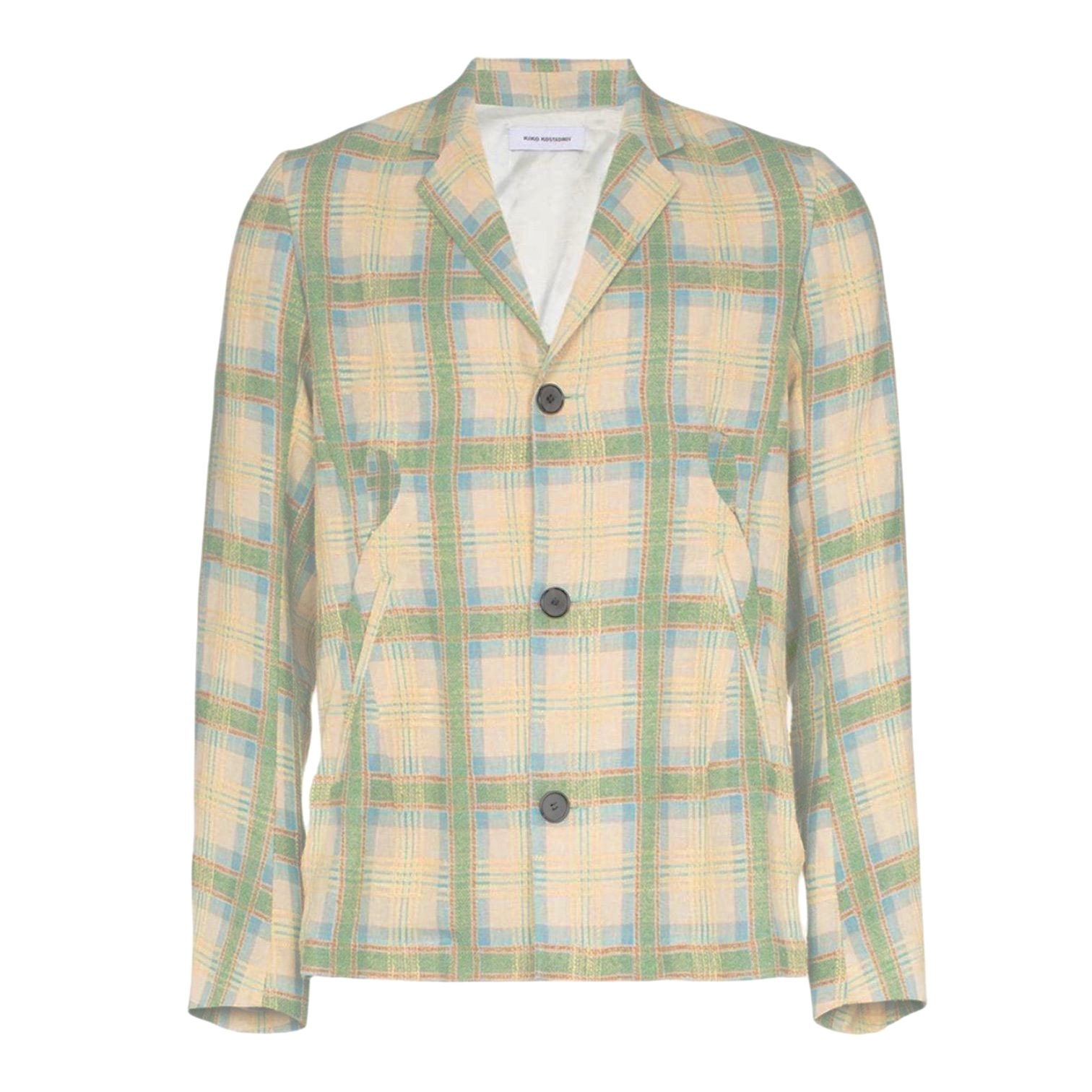 Kiko Kostadinov Panchali Key Check Blazer in Green