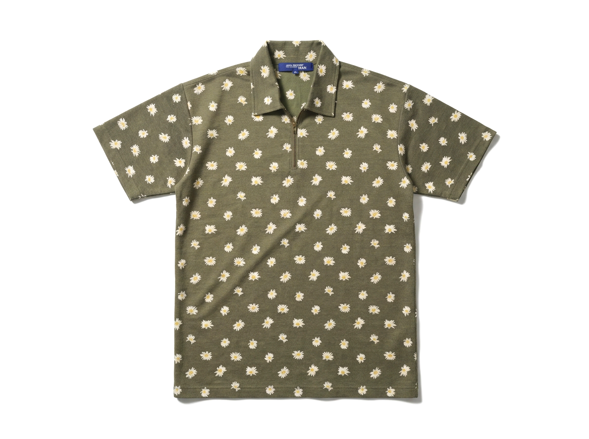 Junya Watanabe AD2004 Floral Zip Polo