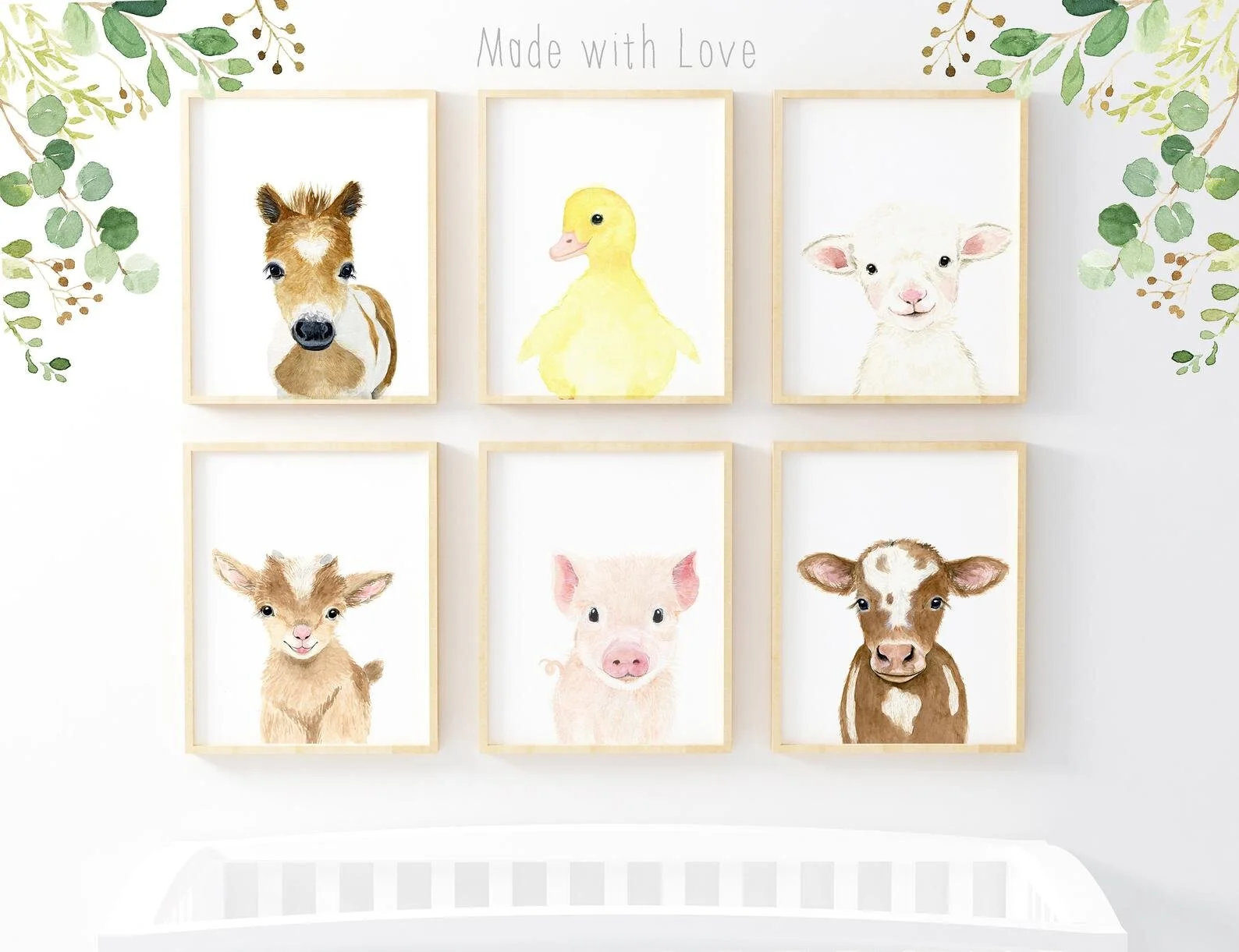 Neutral Farm Animal Set of 6