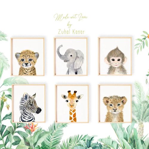 Safari Animal Print Sets — Zuhal Kanar Fine Art