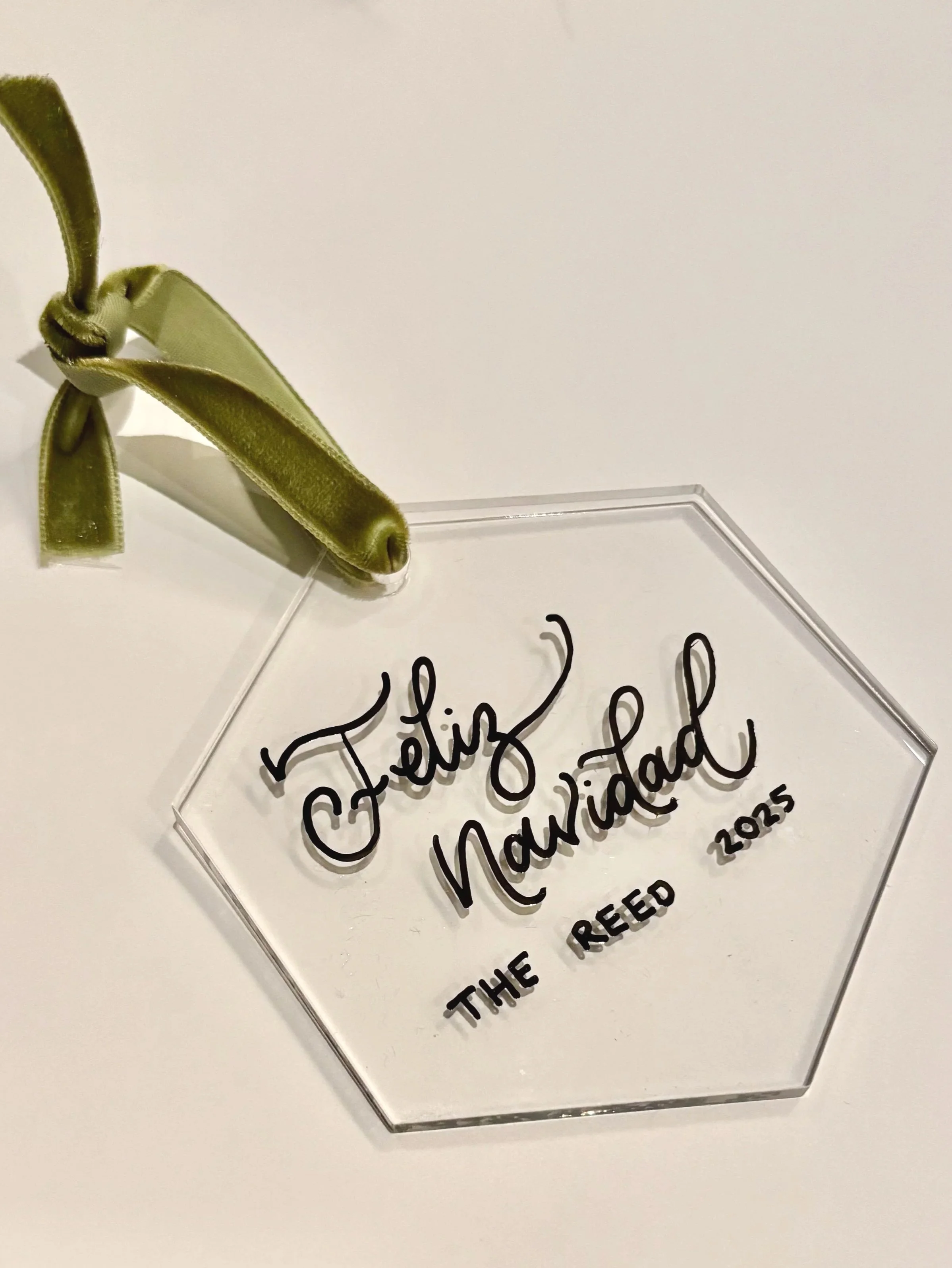 personalized christmas tree ornament