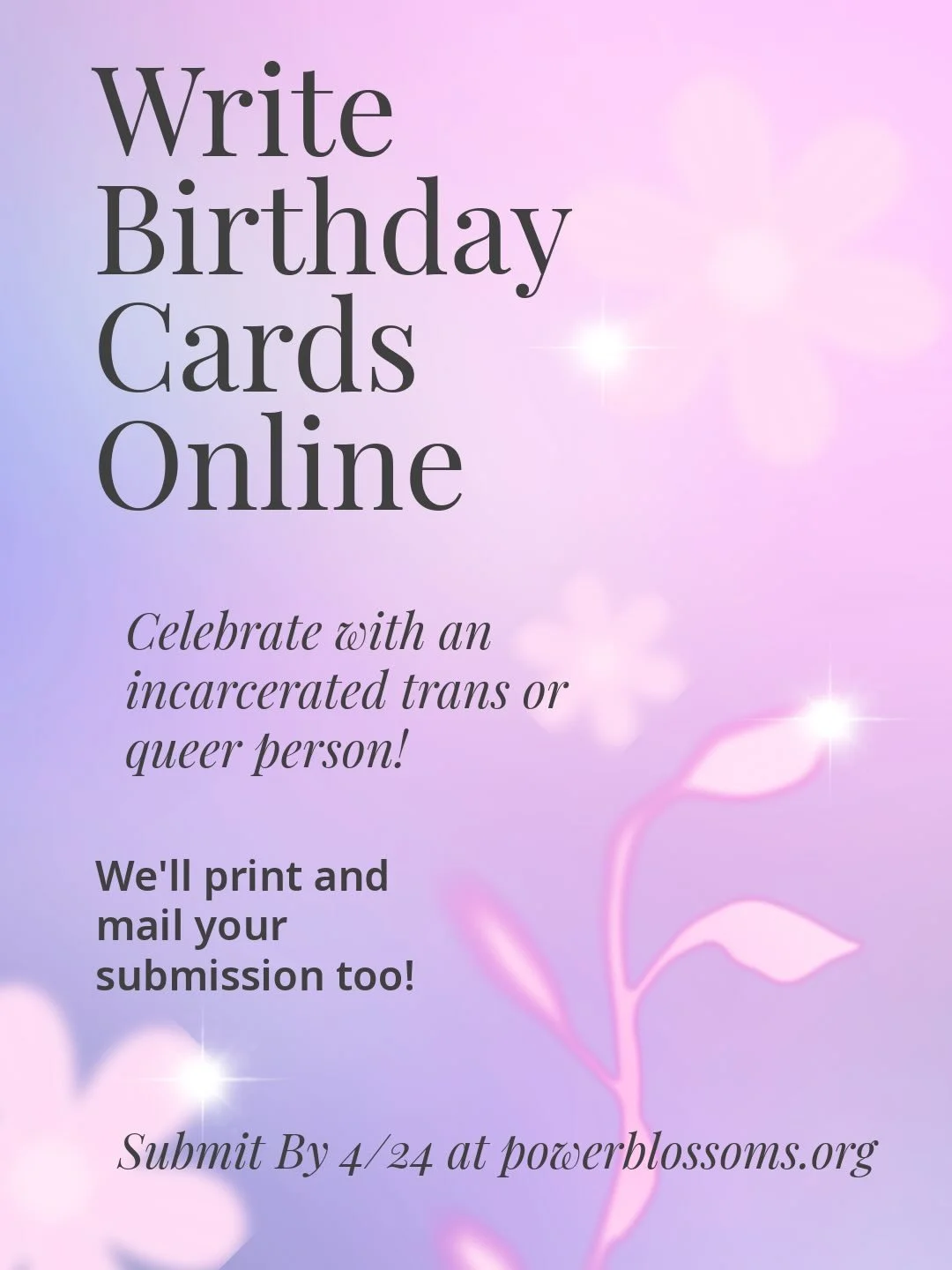 Everyone really showed up in February but we have birthdays every month of the year! We currently still need three more cards for May! Once we get those cards, we will put up June birthdays. It is so nice to almost be a month ahead, it means that car