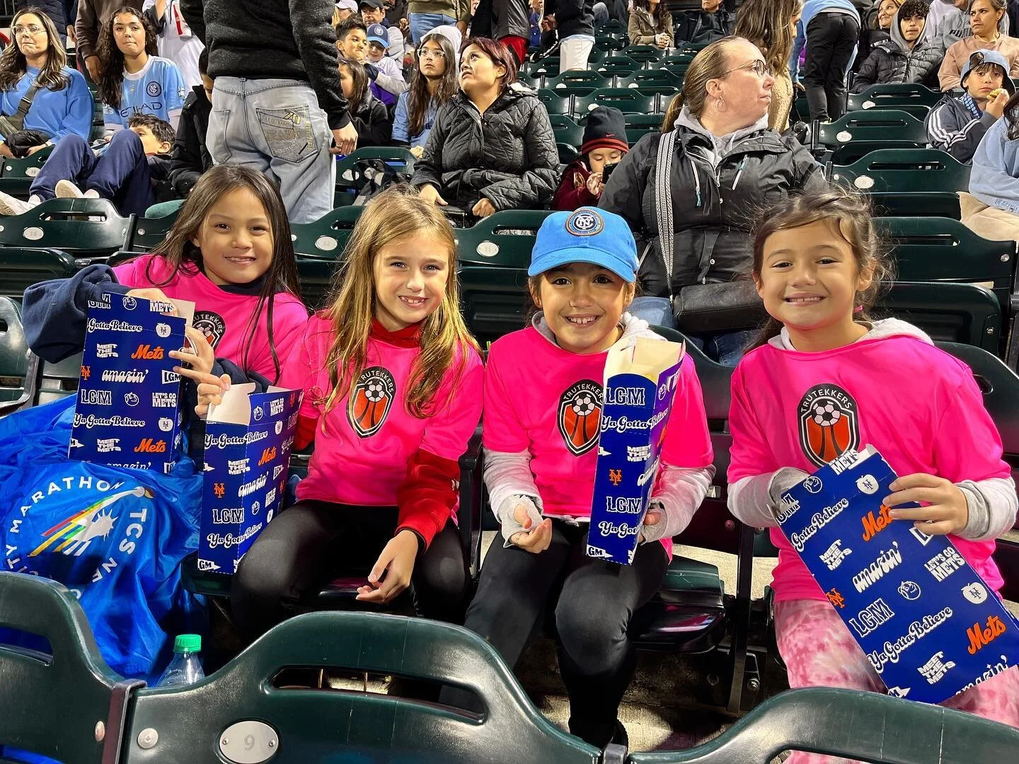Great time at the NYCFC closer on Saturday! G2015s having a blast together bonding over popcorn and soccer⚽️🍿#trutekkers #truway #trufam #nycfc⚽️ #girls2015soccer