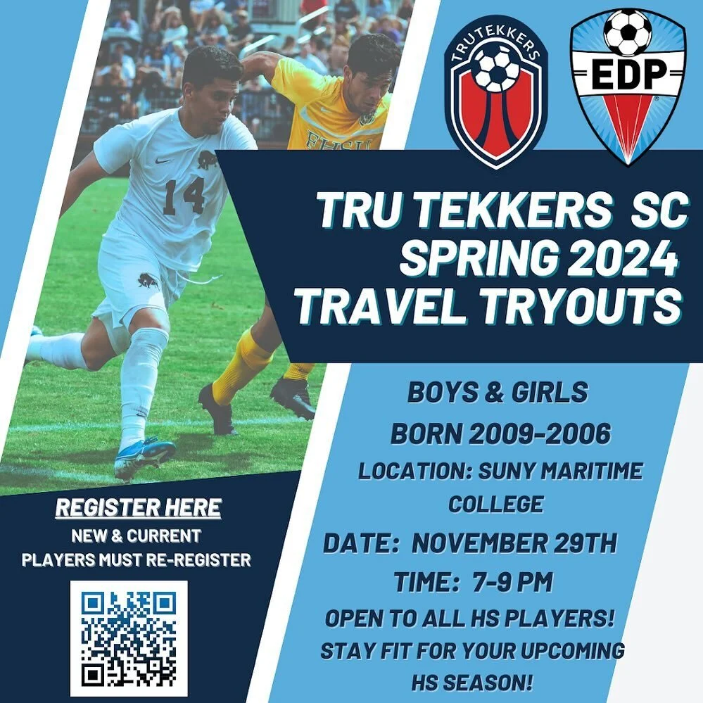 Scan the QR code and register for tryouts for the Spring! ⚽️🔥 #highschool
