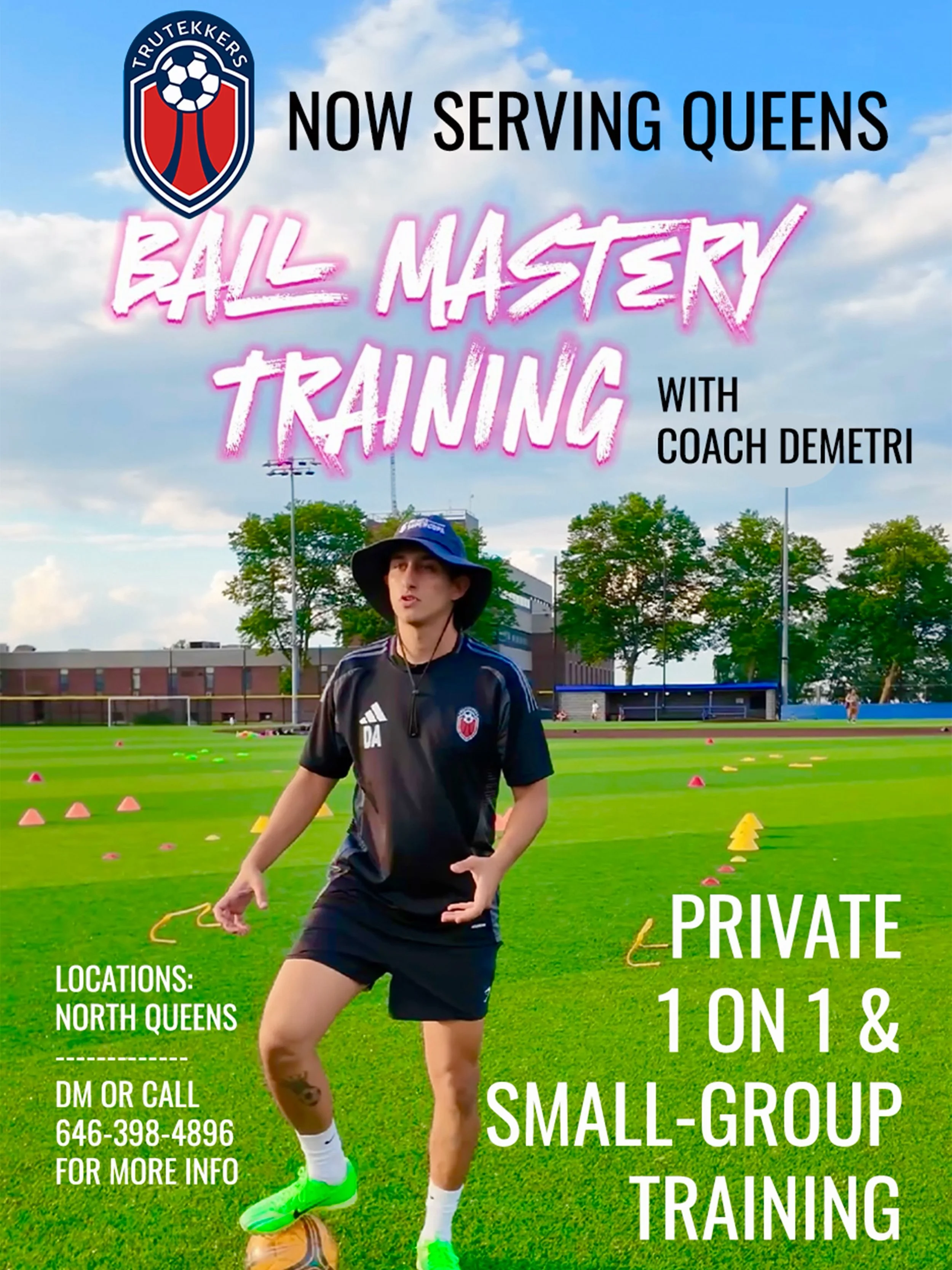 NOW OFFERING PRIVATE TRAINING IN NORTH QUEENS ⚽🔥
Coach Demetri is now offering private 1-on-1 and small-group training in North Queens for players looking to get extra technical work outside of their regular team schedule.
Sessions will focus on:
⚽ 