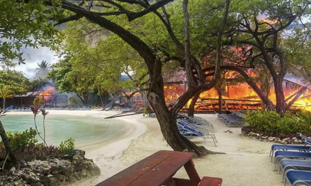 Little French Key Fire — ROATAN