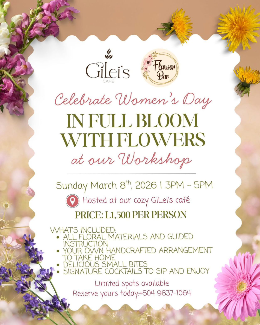 Celebrate International Women’s Day in full bloom at Gilei’s Café
