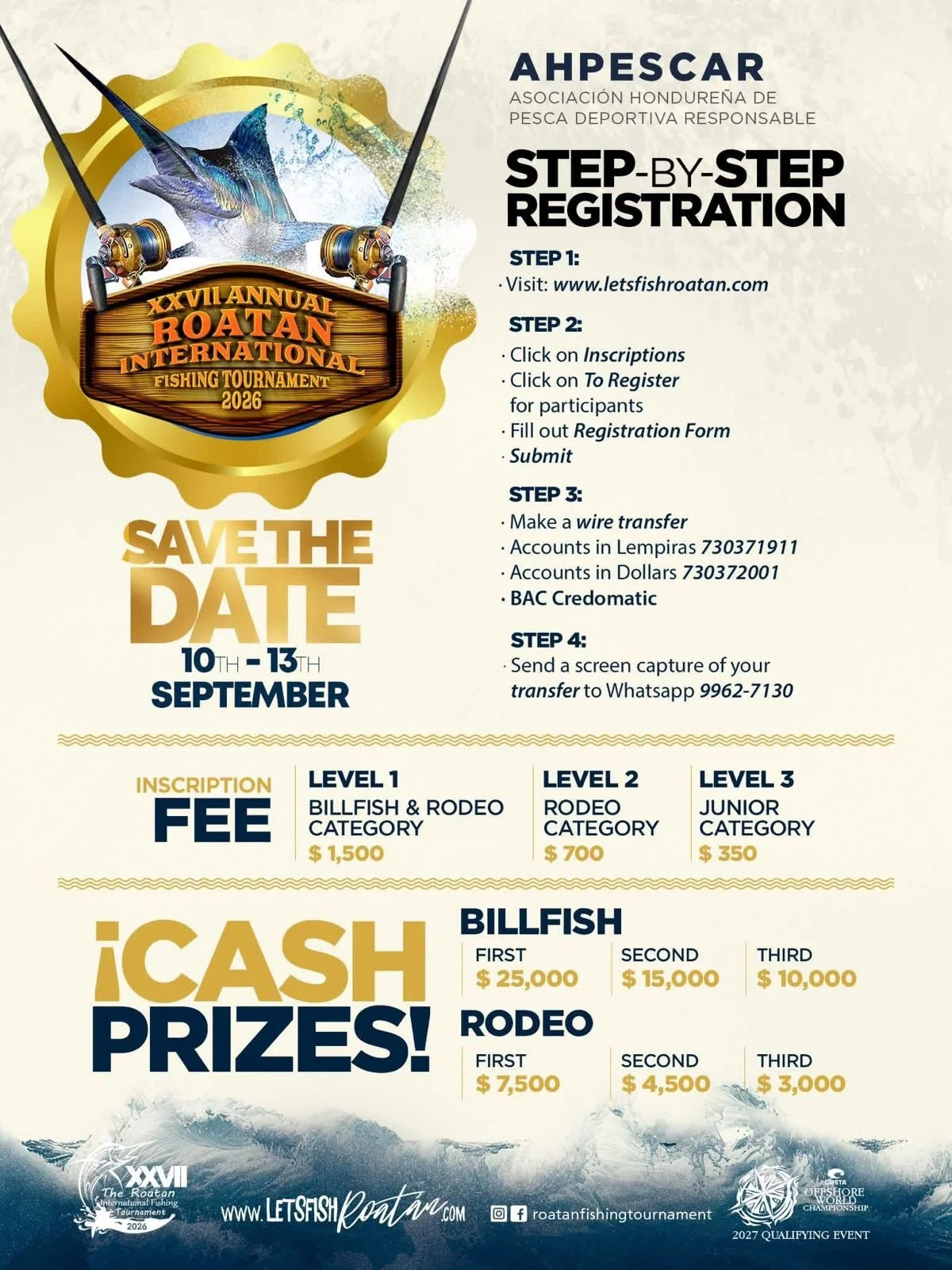 XXVII Roatan International Fishing Tournament 2026