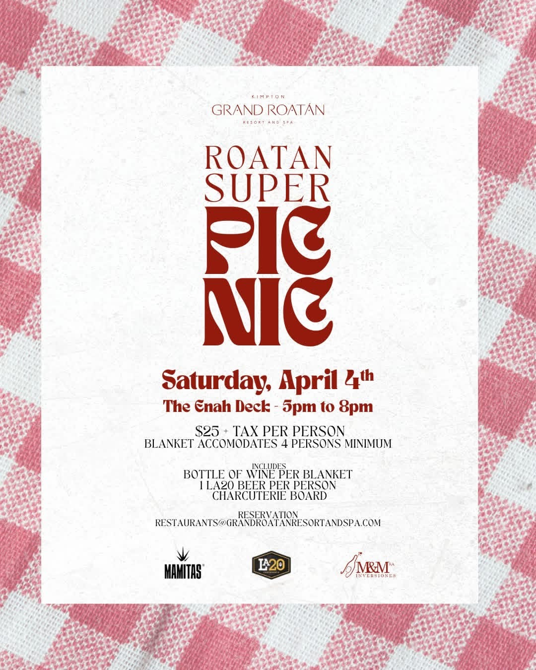 Picnic at Kimpton Grand Roatan