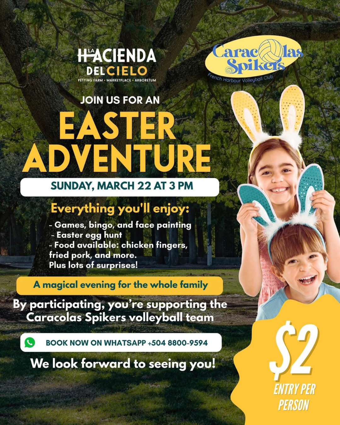 Easter Adventure at La Hacienda del Cielo in Roatán – Family Fun Event