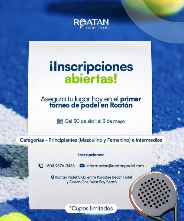 First Padel Tournament in Roatán | Register Now at Roatan Padel Club