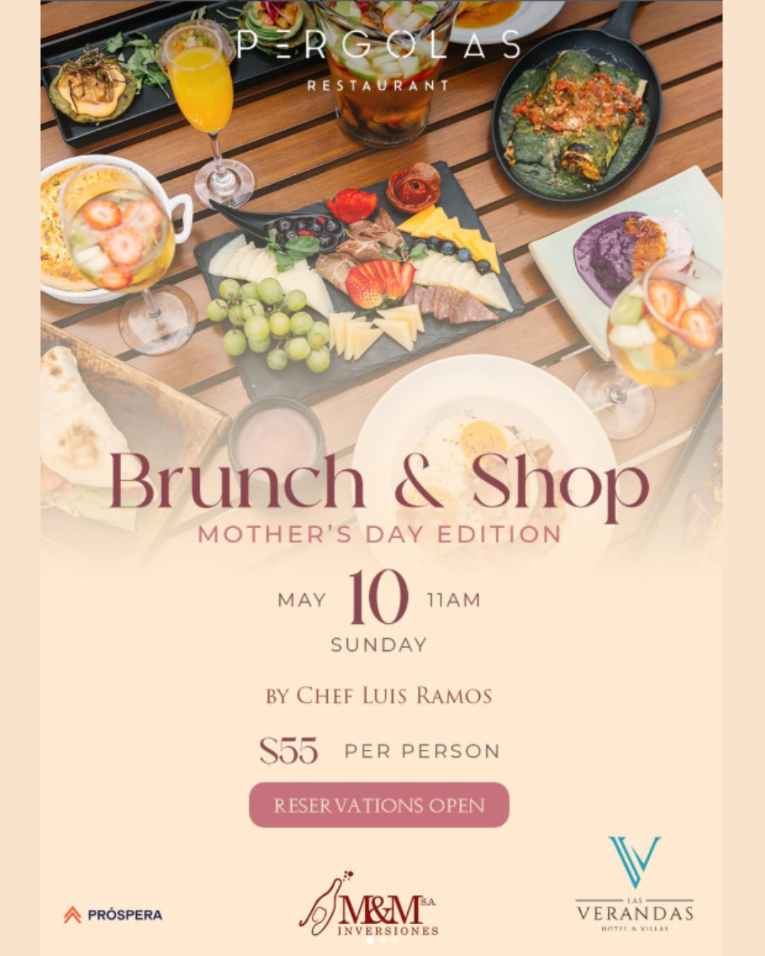 Mother’s Day Brunch & Shop Experience in Roatán at Pergolas Restaurant