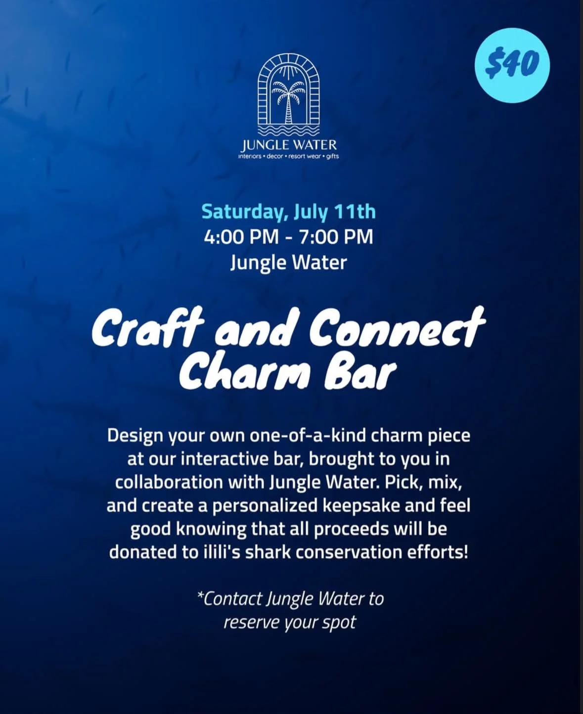 Craft & Connect Charm Bar Opens Shark Week Roatán 2026