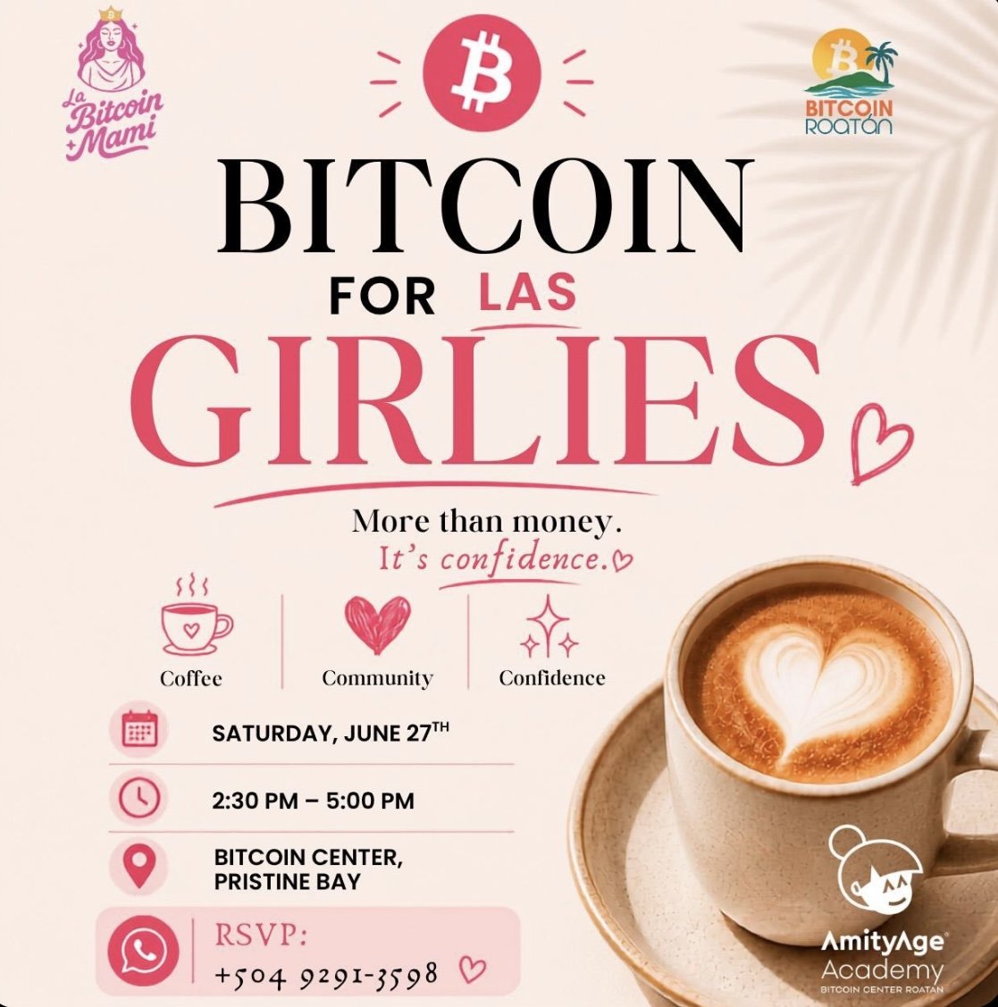 Bitcoin for Las Girlies in Roatán: Women, Confidence, Community & Bitcoin