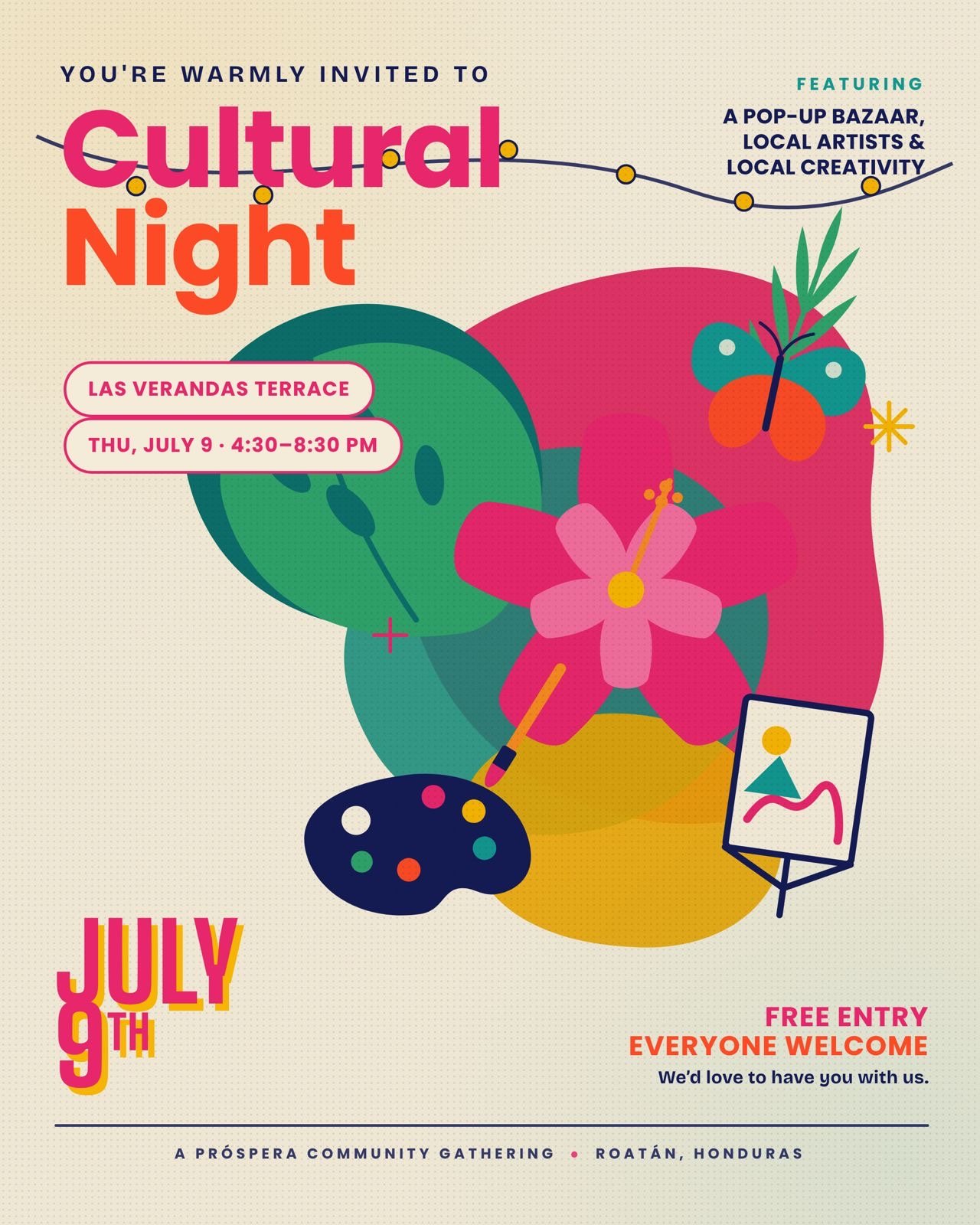 Cultural Night at Las Verandas Roatán | July 9, 2026