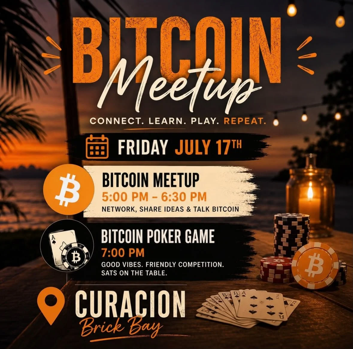 Join the Bitcoin Meetup & Poker Night in Roatán This Friday