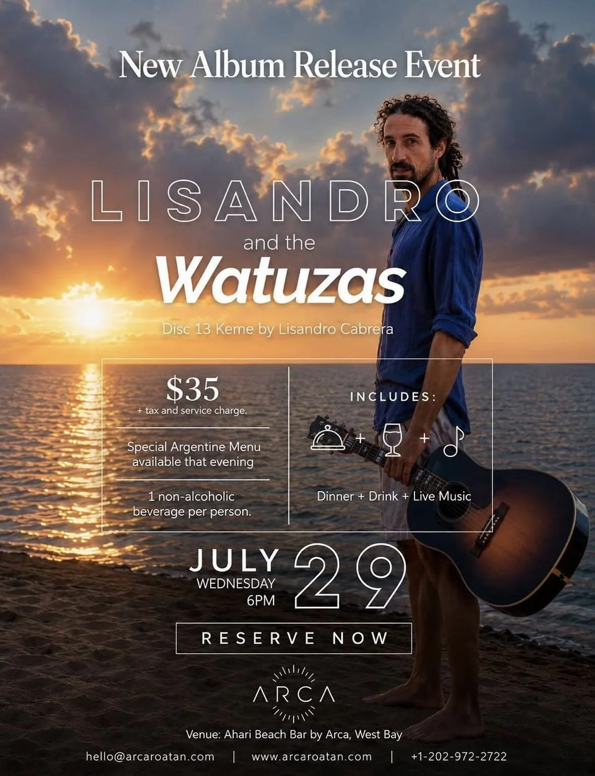 Lisandro and the Watuzas Celebrate New Album Release with a Beachfront Live Music Event in Roatán