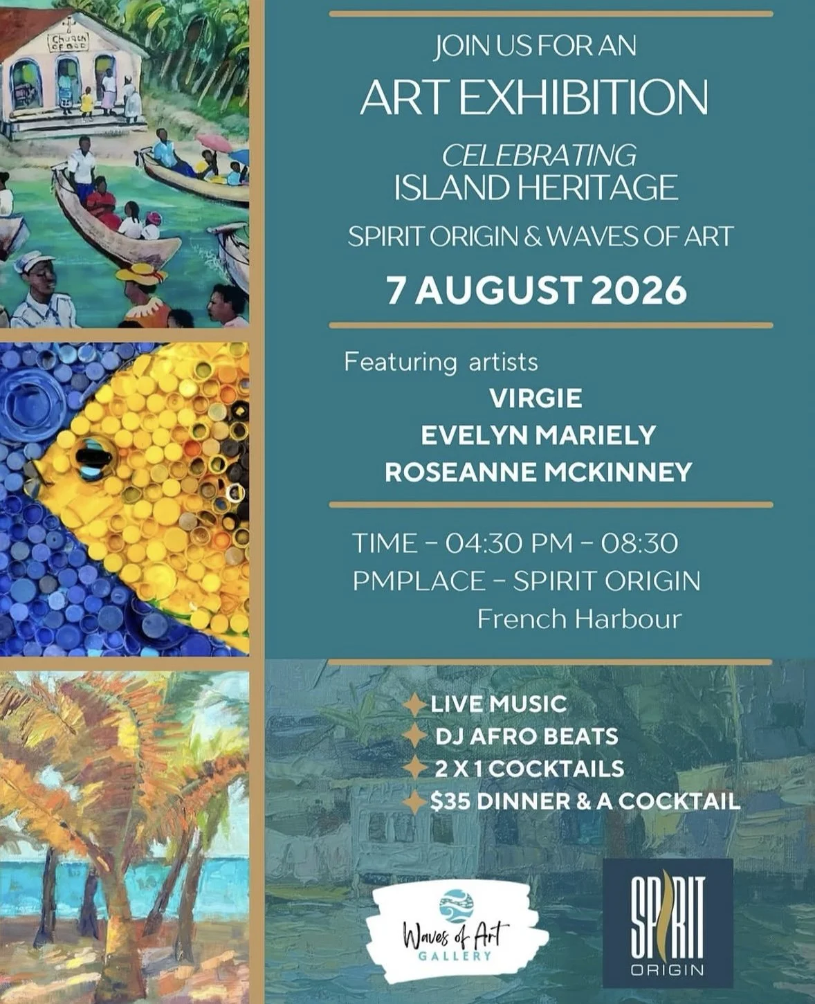 Celebrate Roatán’s Island Heritage at the Spirit Origin & Waves of Art Exhibition